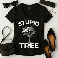 Funny Drones Stupid Tree Rc Drone Pilot Quadcopter Fpv Women's V-Neck T-Shirt