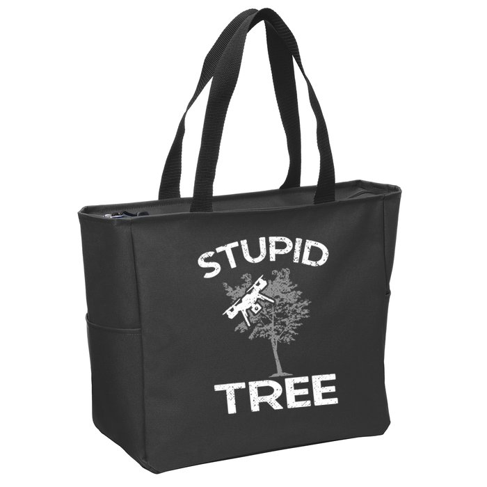 Funny Drones Stupid Tree Rc Drone Pilot Quadcopter Fpv Zip Tote Bag