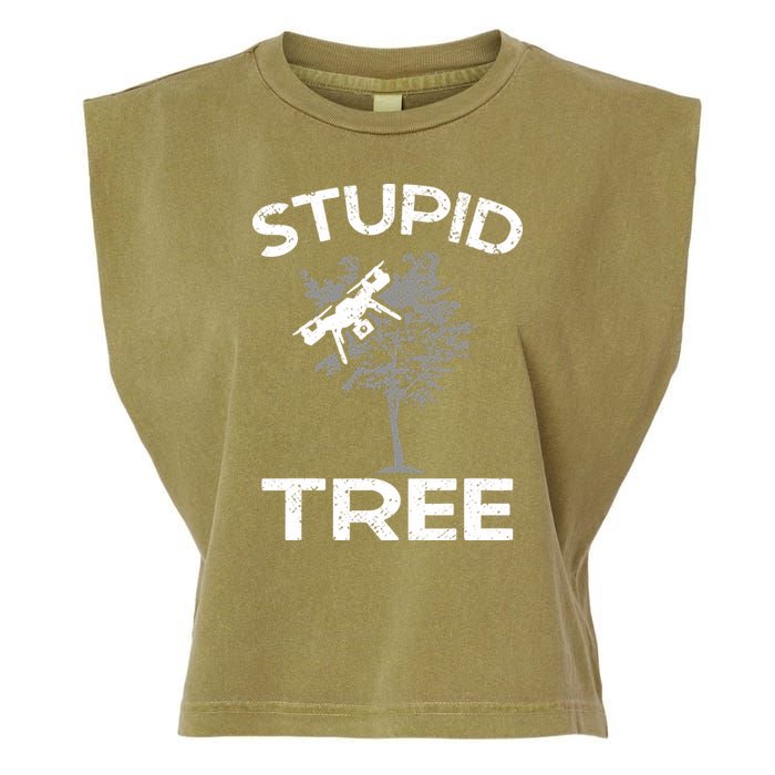 Funny Drones Stupid Tree Rc Drone Pilot Quadcopter Fpv Garment-Dyed Women's Muscle Tee