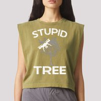 Funny Drones Stupid Tree Rc Drone Pilot Quadcopter Fpv Garment-Dyed Women's Muscle Tee