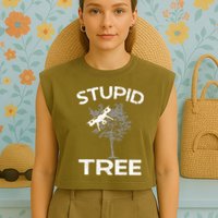 Funny Drones Stupid Tree Rc Drone Pilot Quadcopter Fpv Garment-Dyed Women's Muscle Tee