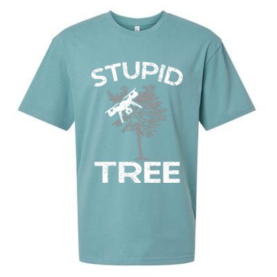Funny Drones Stupid Tree Rc Drone Pilot Quadcopter Fpv Sueded Cloud Jersey T-Shirt