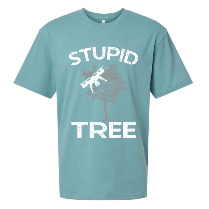 Funny Drones Stupid Tree Rc Drone Pilot Quadcopter Fpv Sueded Cloud Jersey T-Shirt