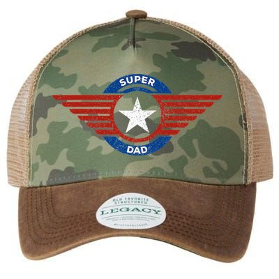 Father's Day Super Hero Dad Father and Protector Legacy Tie Dye Trucker Hat