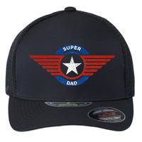 Father's Day Super Hero Dad Father and Protector Flexfit Unipanel Trucker Cap