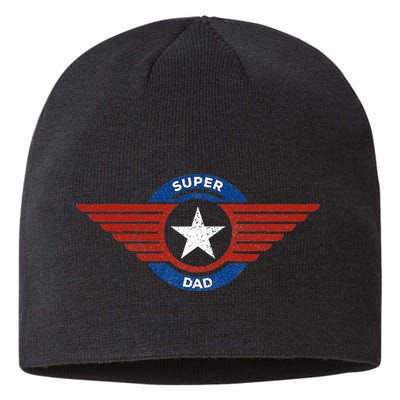 Father's Day Super Hero Dad Father and Protector Sustainable Beanie