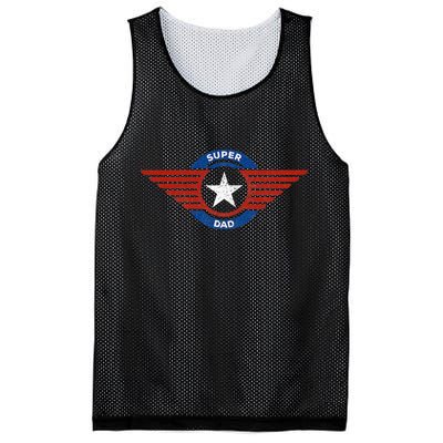 Father's Day Super Hero Dad Father and Protector Mesh Reversible Basketball Jersey Tank