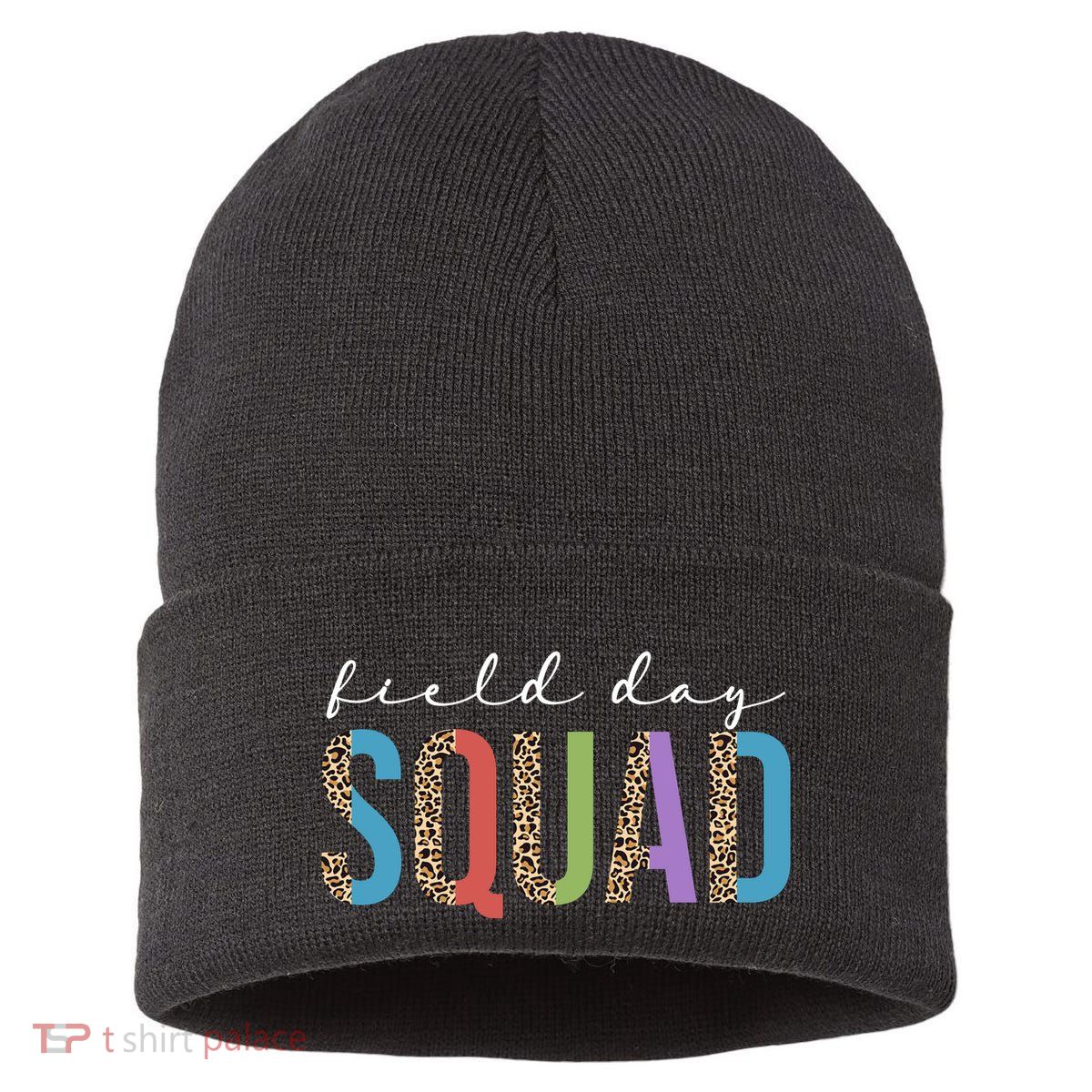 Field Day Squad Cheetah Print Sustainable Knit Beanie