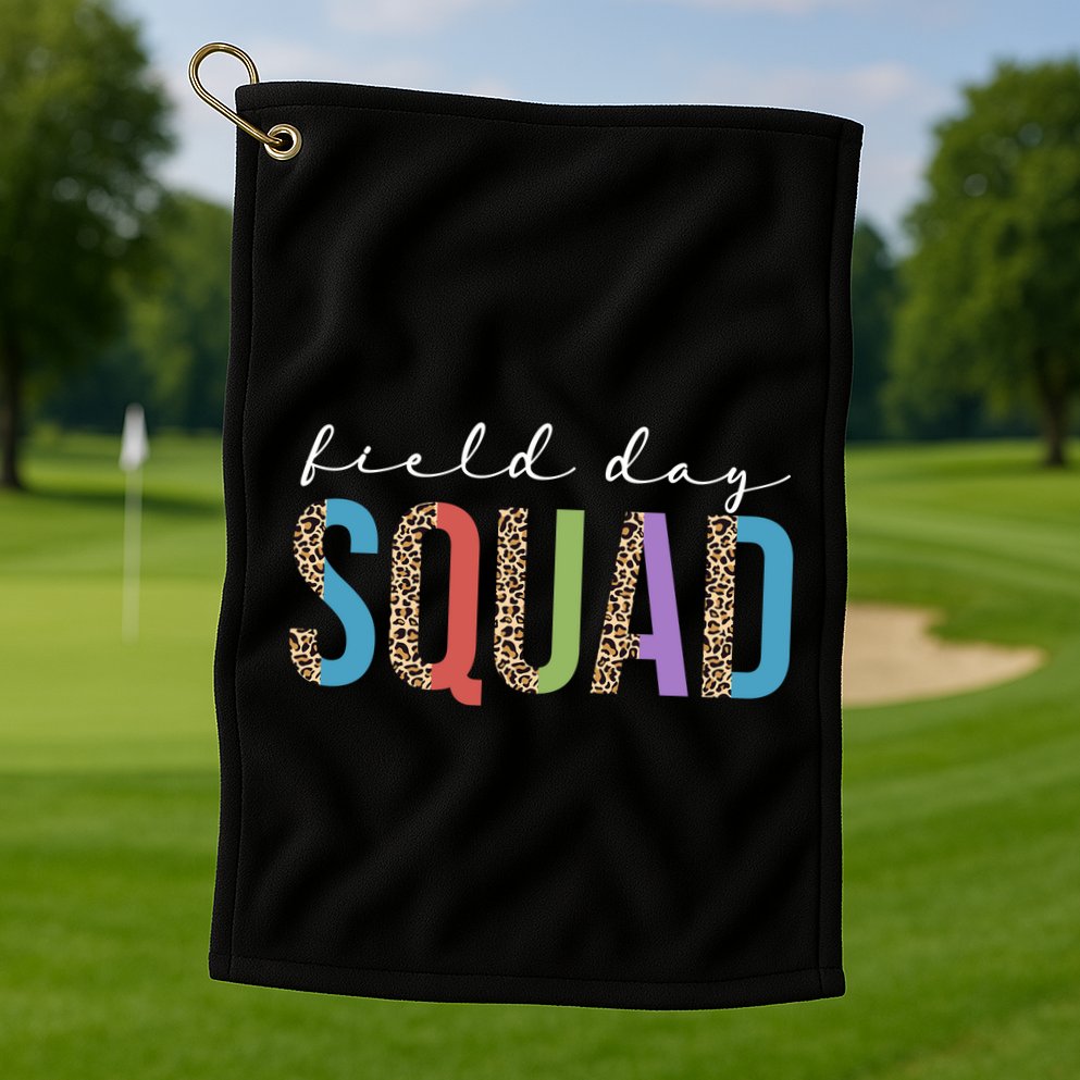 Field Day Squad Cheetah Print Golf Towel