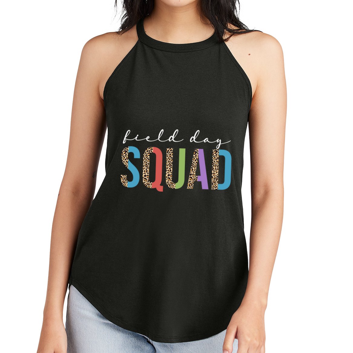 Field Day Squad Cheetah Print Women's Perfect Tri Rocker Tank