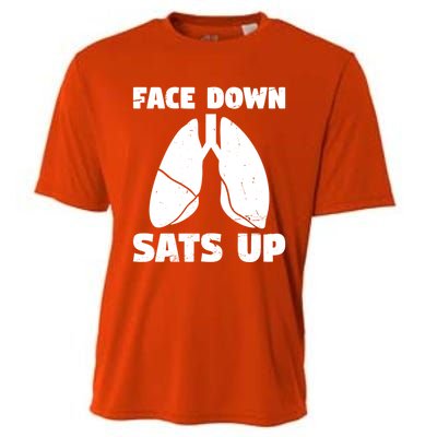 Face Down Sats Up Asthma Gift Cooling Performance Crew T-Shirt