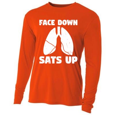 Face Down Sats Up Asthma Gift Cooling Performance Long Sleeve Crew