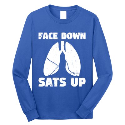 Face Down Sats Up Asthma Gift Long Sleeve Shirt