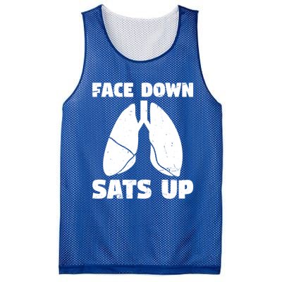 Face Down Sats Up Asthma Gift Mesh Reversible Basketball Jersey Tank