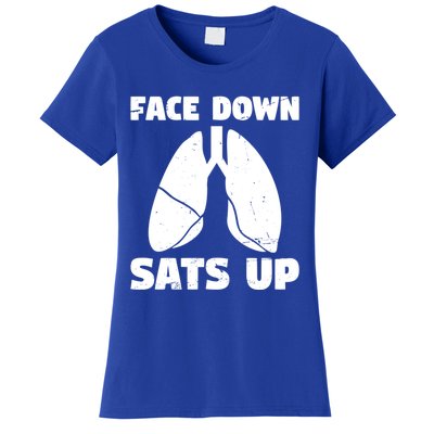 Face Down Sats Up Asthma Gift Women's T-Shirt