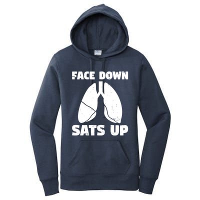 Face Down Sats Up Asthma Gift Women's Pullover Hoodie