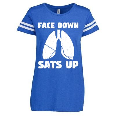 Face Down Sats Up Asthma Gift Enza Ladies Jersey Football T-Shirt