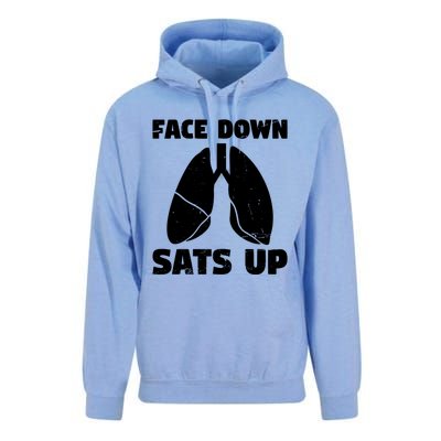 Face Down Sats Up Asthma Gift Unisex Surf Hoodie