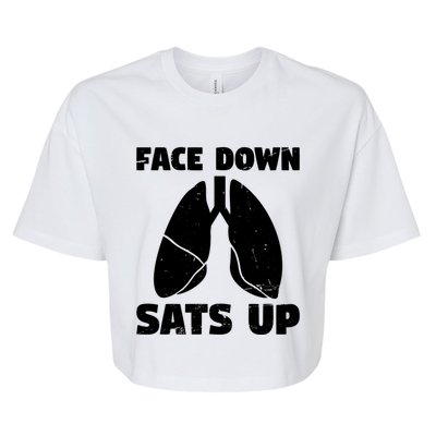 Face Down Sats Up Asthma Gift Bella+Canvas Jersey Crop Tee