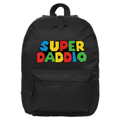Fathers Day Super Daddio 16 in Basic Backpack