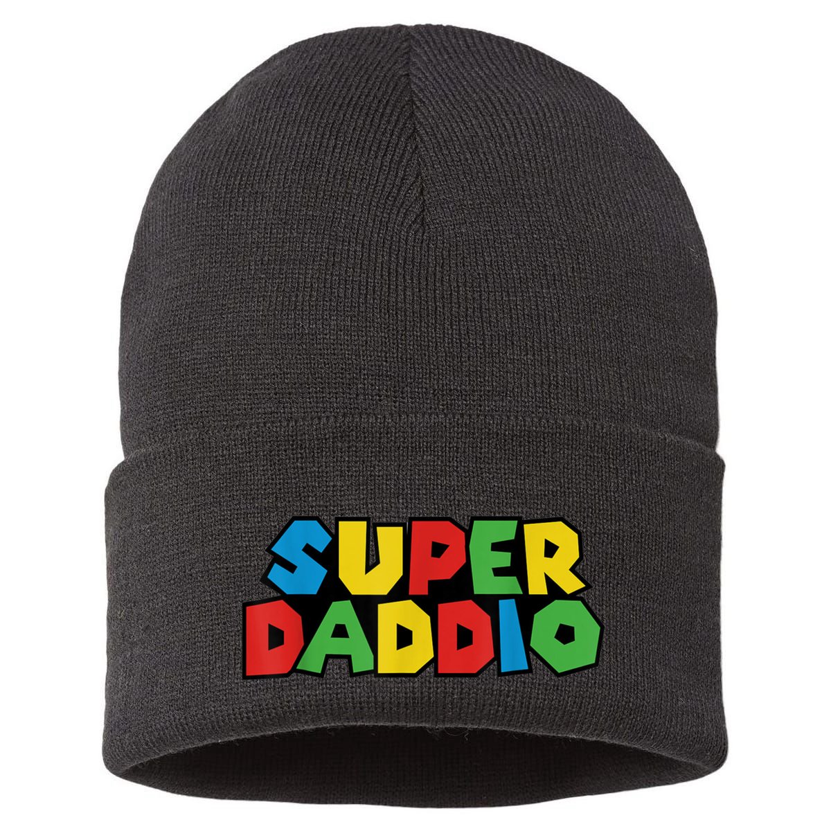 Fathers Day Super Daddio Sustainable Knit Beanie