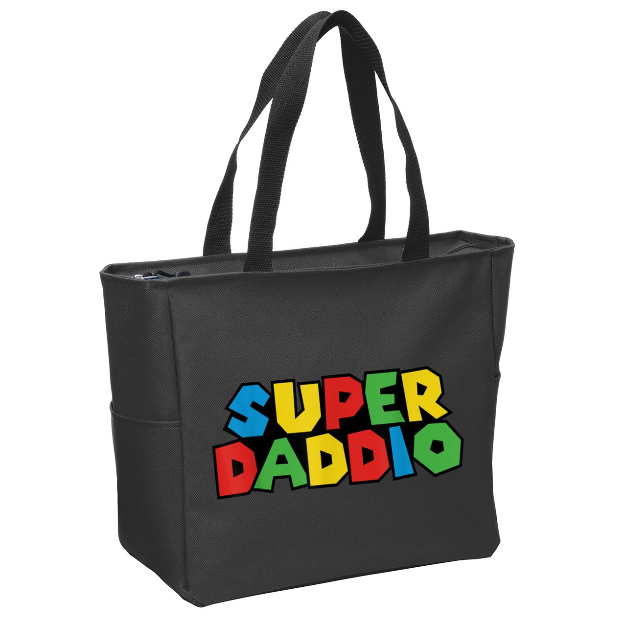 Fathers Day Super Daddio Zip Tote Bag