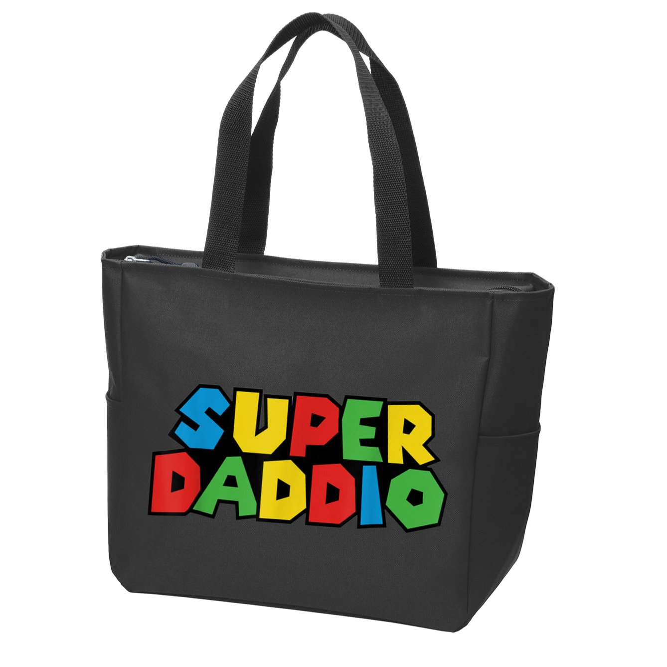 Fathers Day Super Daddio Zip Tote Bag