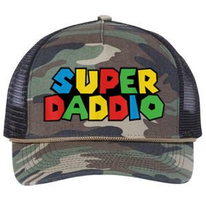 Fathers Day Super Daddio Retro Rope Trucker Hat Cap