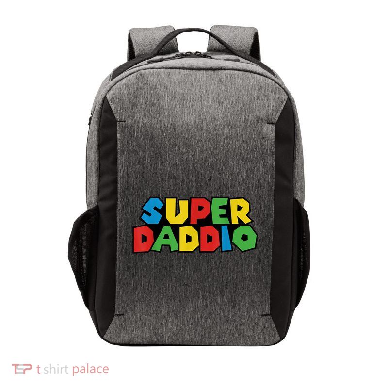 Fathers Day Super Daddio Vector Backpack
