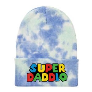 Fathers Day Super Daddio Tie Dye 12in Knit Beanie