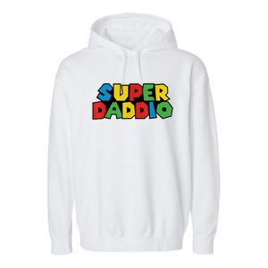 Fathers Day Super Daddio Garment-Dyed Fleece Hoodie