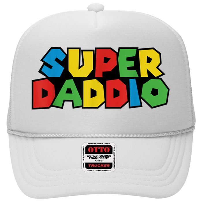 Fathers Day Super Daddio High Crown Mesh Back Trucker Hat