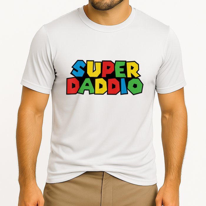 Fathers Day Super Daddio Cooling Performance Crew T-Shirt