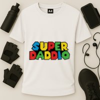 Fathers Day Super Daddio Cooling Performance Crew T-Shirt