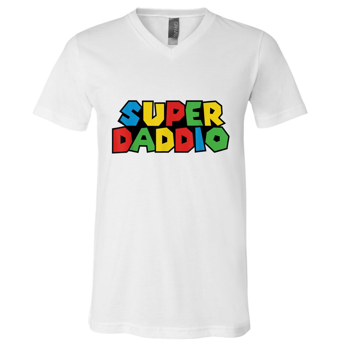 Fathers Day Super Daddio V-Neck T-Shirt