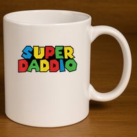 Fathers Day Super Daddio 11oz C Handle Ceramic Mug