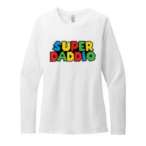 Fathers Day Super Daddio Womens CVC Long Sleeve Shirt