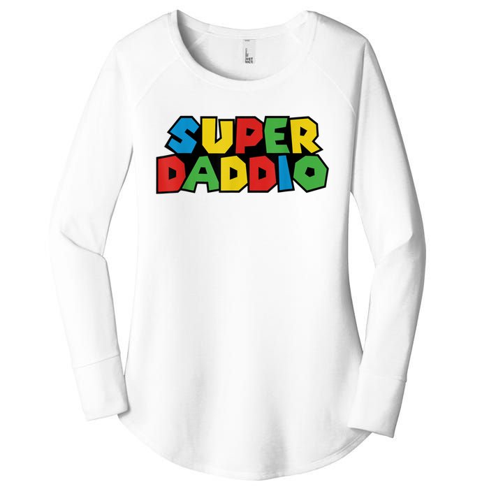 Fathers Day Super Daddio Women's Perfect Tri Tunic Long Sleeve Shirt