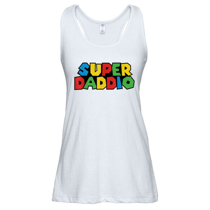 Fathers Day Super Daddio Ladies Essential Flowy Tank