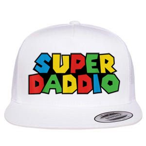 Fathers Day Super Daddio Flat Bill Trucker Hat