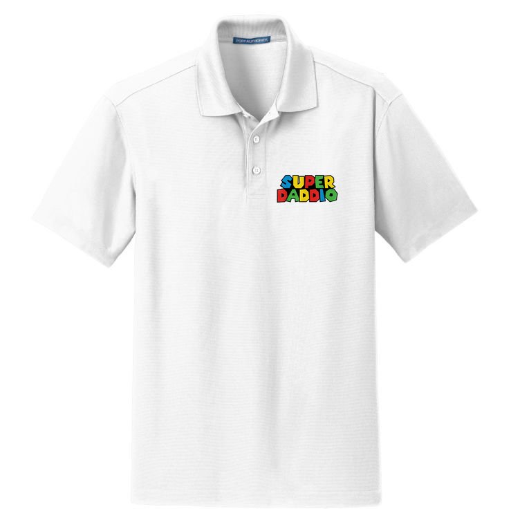 Fathers Day Super Daddio Dry Zone Grid Polo