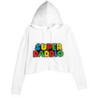 Fathers Day Super Daddio Crop Fleece Hoodie