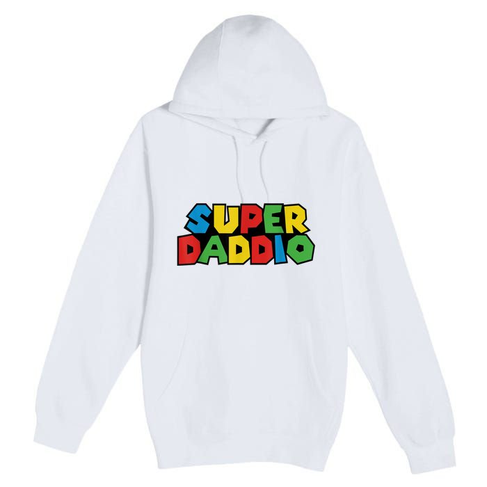 Fathers Day Super Daddio Premium Pullover Hoodie