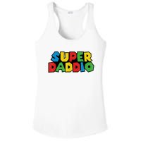 Fathers Day Super Daddio Ladies PosiCharge Competitor Racerback Tank