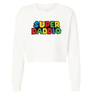 Fathers Day Super Daddio Cropped Pullover Crew