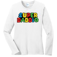 Fathers Day Super Daddio Ladies Long Sleeve Shirt