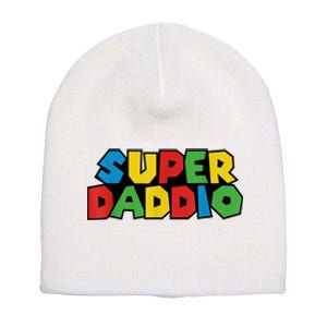 Fathers Day Super Daddio Short Acrylic Beanie