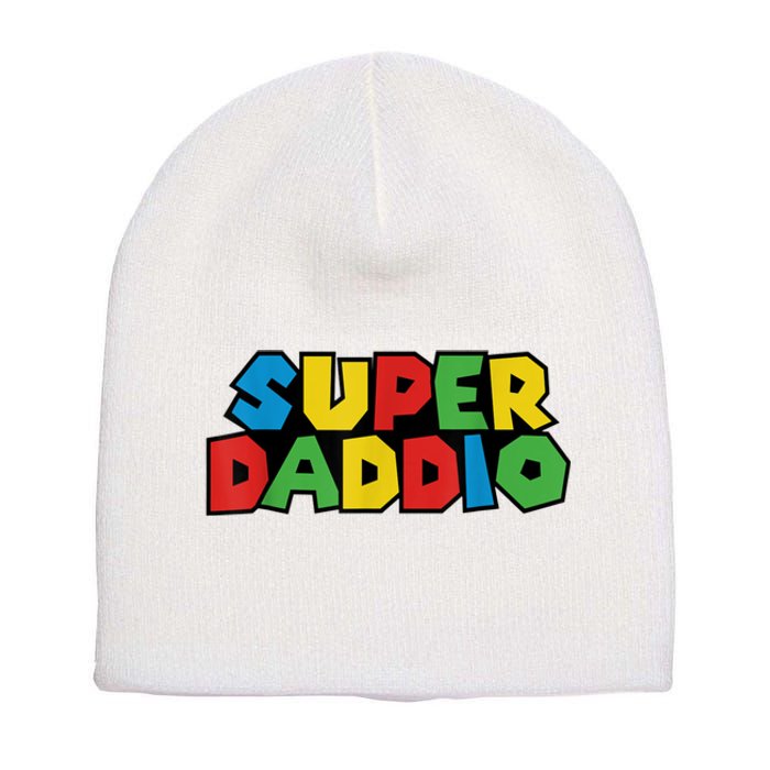 Fathers Day Super Daddio Short Acrylic Beanie