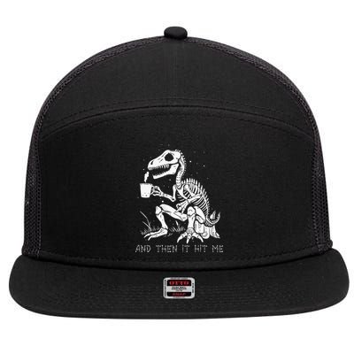 Funny Dinosaur Skeleton Costume Goth 7 Panel Mesh Trucker Snapback Hat