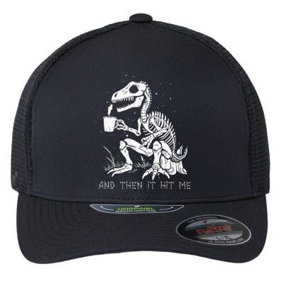 Funny Dinosaur Skeleton Costume Goth Flexfit Unipanel Trucker Cap